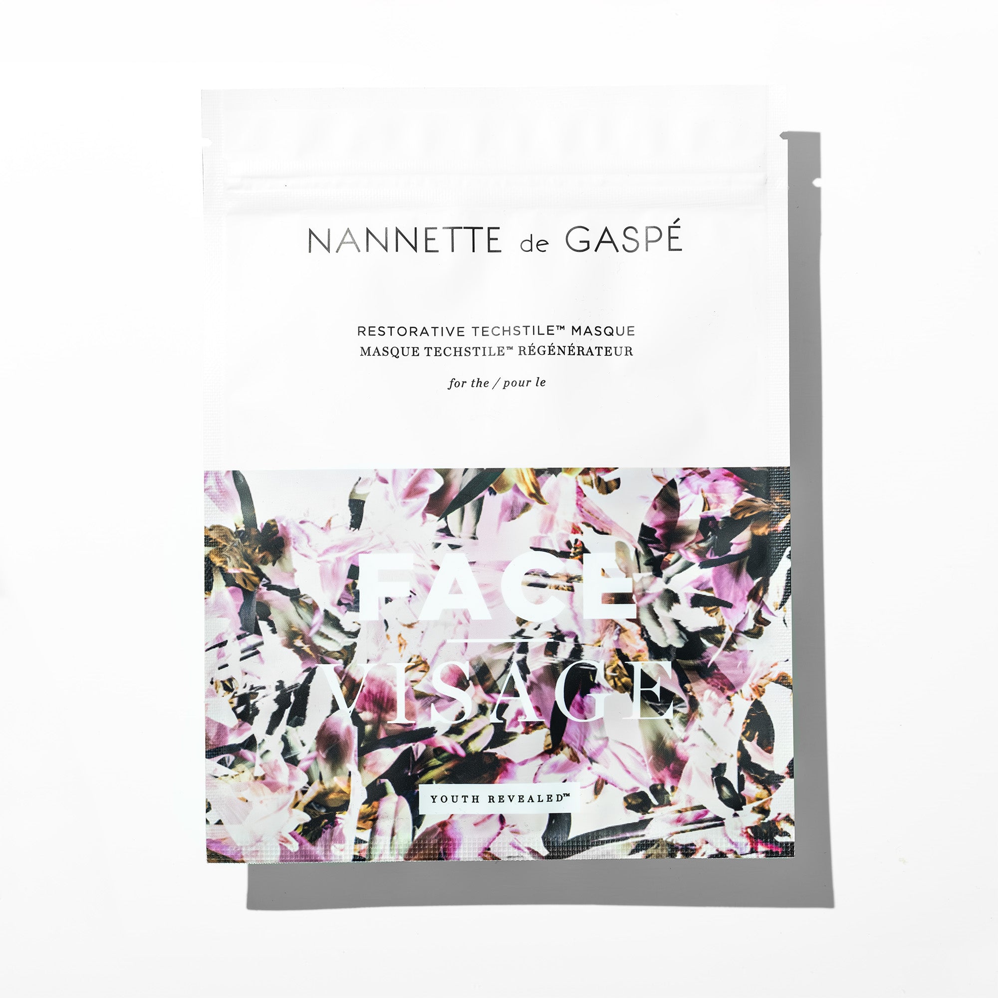 NANNETTE de GASPÉ Youth Revealed Face — reusable dry mask that hydrates, brightens, and softens fine lines
