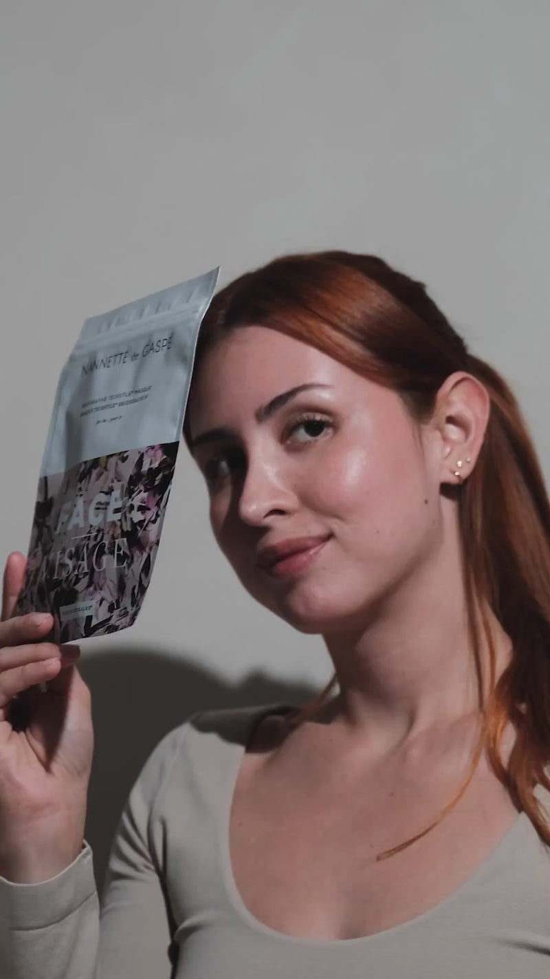 youth revealed dry face mask try-on video how-to video NANNETTE de GASPÉ 